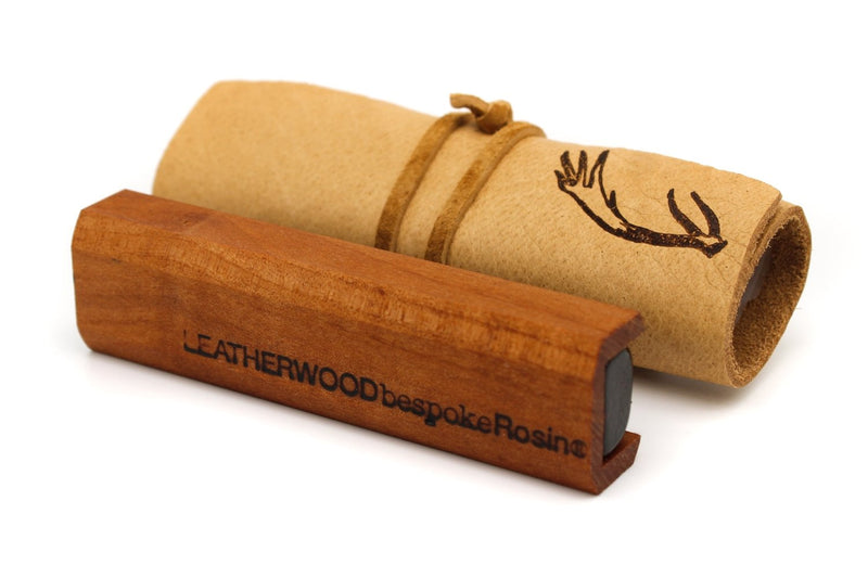 Leatherwood Bespoke Cello Rosin Supple Blend & Leather Wrap