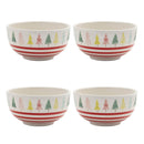 Melrose Ceramic Pine Tree Print Bowl (Set of 4)