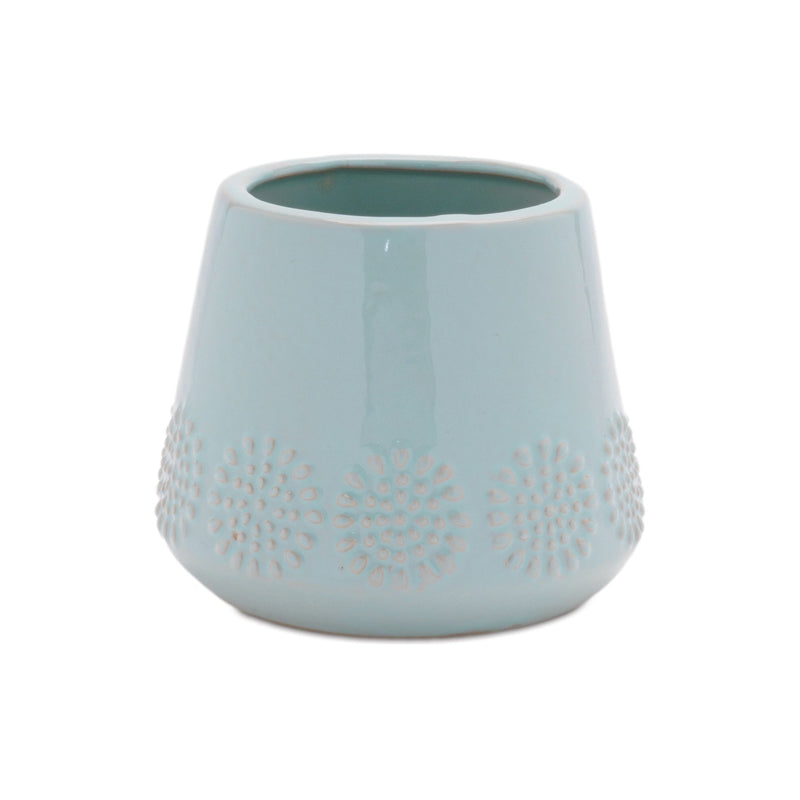 Melrose Ceramic Starburst Pattern Planter Set of 2 Planter, Ceramic