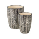 Melrose Wavy Patterned Planter or Vase Set of 6 Planter, Wavy Patterned