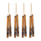 Melrose Vintage Wood Hanging Ski Decor (Set of 4)