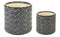 Melrose Geometric Pattern Ceramic Pot Set of 2 Planter