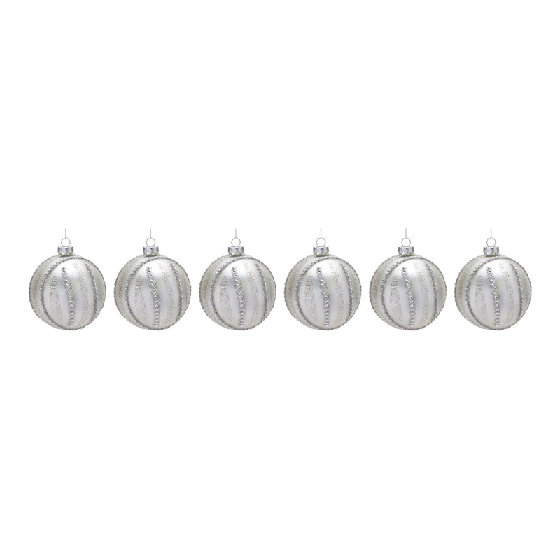 Jeweled Glass Ball Ornament (Set of 6)