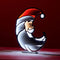 Melrose Santa Half Moon Ekkolight 23"H