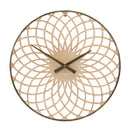 Melrose Round Lattice Wood Wall Clock 23.75"D