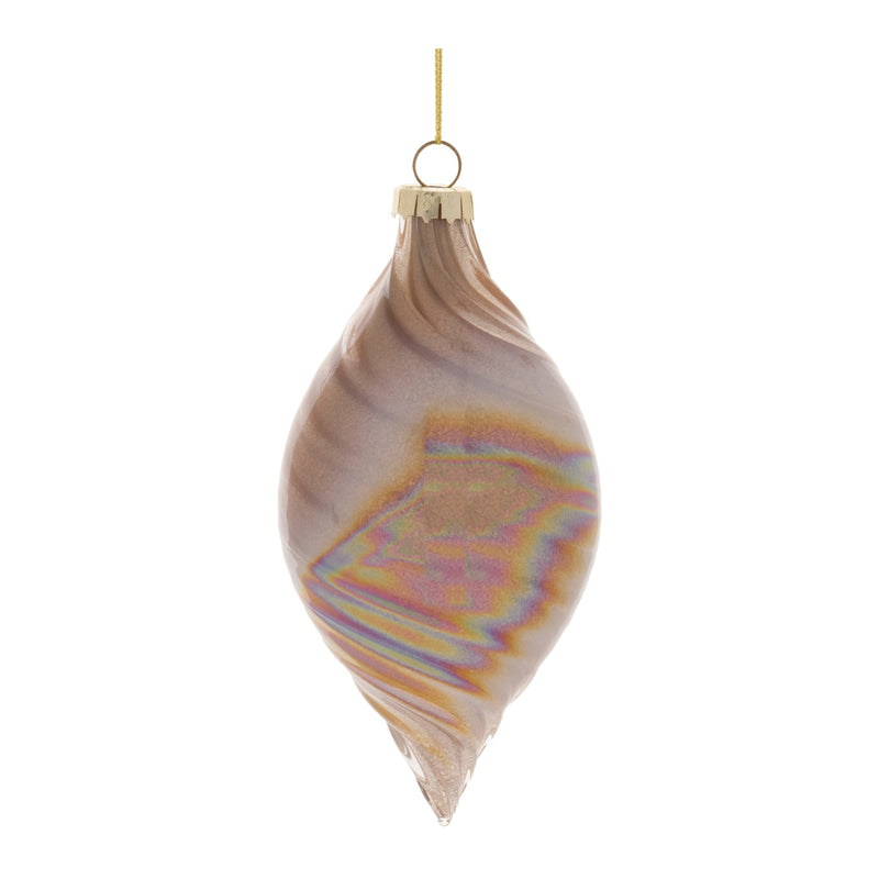 Melrose Iridescent Swirl Glass Ornament (Set of 12)