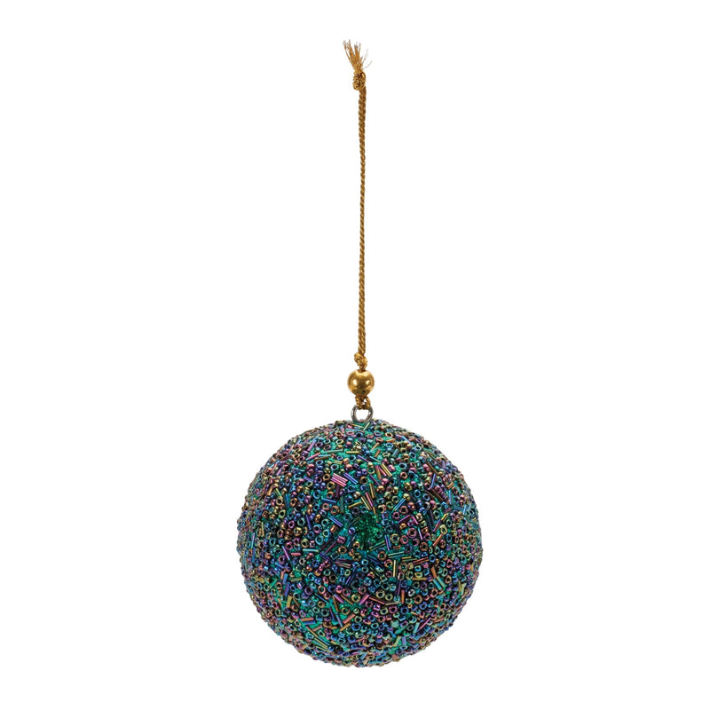 Melrose Rainbow Beaded Ball Ornament (Set of 12)