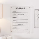 Melrose Acrylic Dry Erase Weekly Calender 19"H Wall Decor, Modern, Acrylic