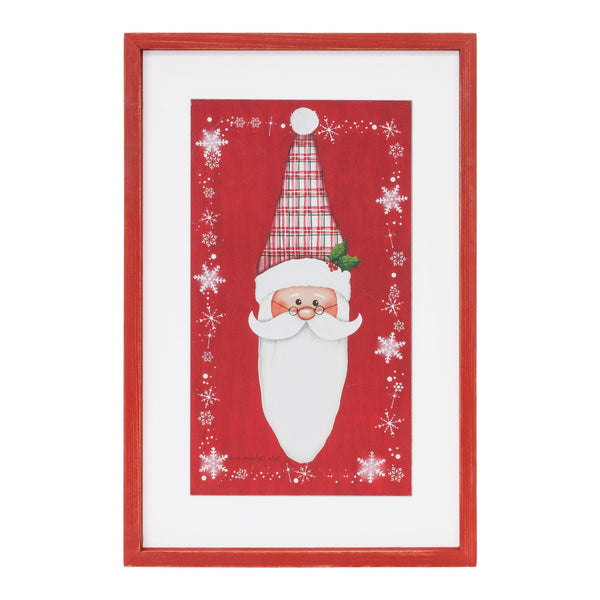 Melrose Traditional Santa Snowflake Wall Plaque 18"H