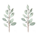 Melrose Glittered Pod Leaf Spray (Set of 2)