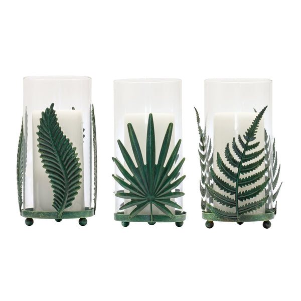 Melrose Metal Leaf Candle Holder (Set of 6)