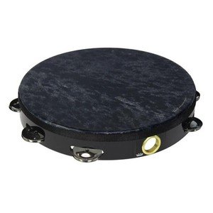 Remo Wild 10" Tambourine Single Row w/ 8 Pairs of Jingles - Black - New Open Box