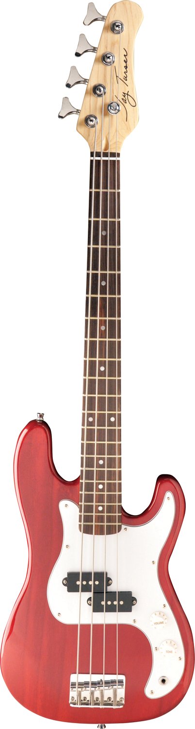 Jay Turser JTB-40-TR-A Solid Body 3/4 Size Bass Guitar - Trans Red