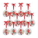 Melrose Winter Cardinal and Pine Branch Disc Ornament (Set of 12)