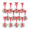 Melrose Winter Cardinal and Pine Branch Disc Ornament (Set of 12)