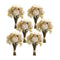 Melrose Ivory White Peony and Hydrangea Flower Bouquet (Set of 6)