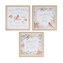 Melrose Framed Winter Cardinal Sentiment Print (Set of 3)