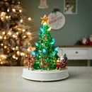 Melrose LED Rotating Musical Santa's Sleigh Christmas Tree 11"H