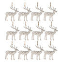 Melrose Etched Metal Deer Ornament (Set of 12)