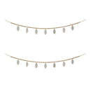 Melrose Wood Beaded Wool Tree Garland (Set of 2)