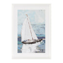 Melrose Framed Sail Boat Print Wall Decor, Nautical, Modern, Wood