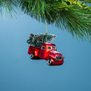 Melrose Glittered Glass Pickup Truck Ornament (Set of 6)