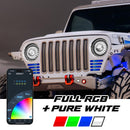 XKGlow 7" XKmax App Control RGBW Jeep Headlight Kit - MX-7IN-JP-KIT-JL