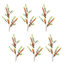 Melrose Orange Berry Foliage Spray (Set of 6)