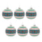 Melrose Stripe Patterened Glass Ball Ornament (Set of 6)