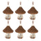Melrose Beaded Glass Mushroom Ornament (Set of 6)