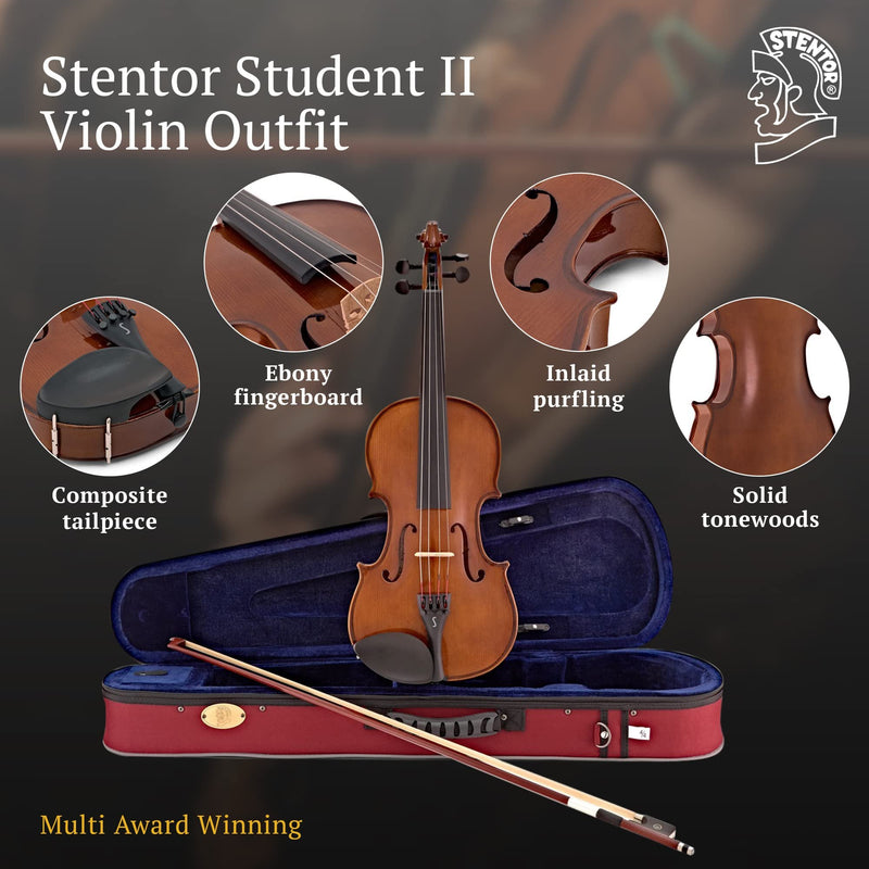 Stentor, 4-String Violin, Brown,Red (1500 4/4)