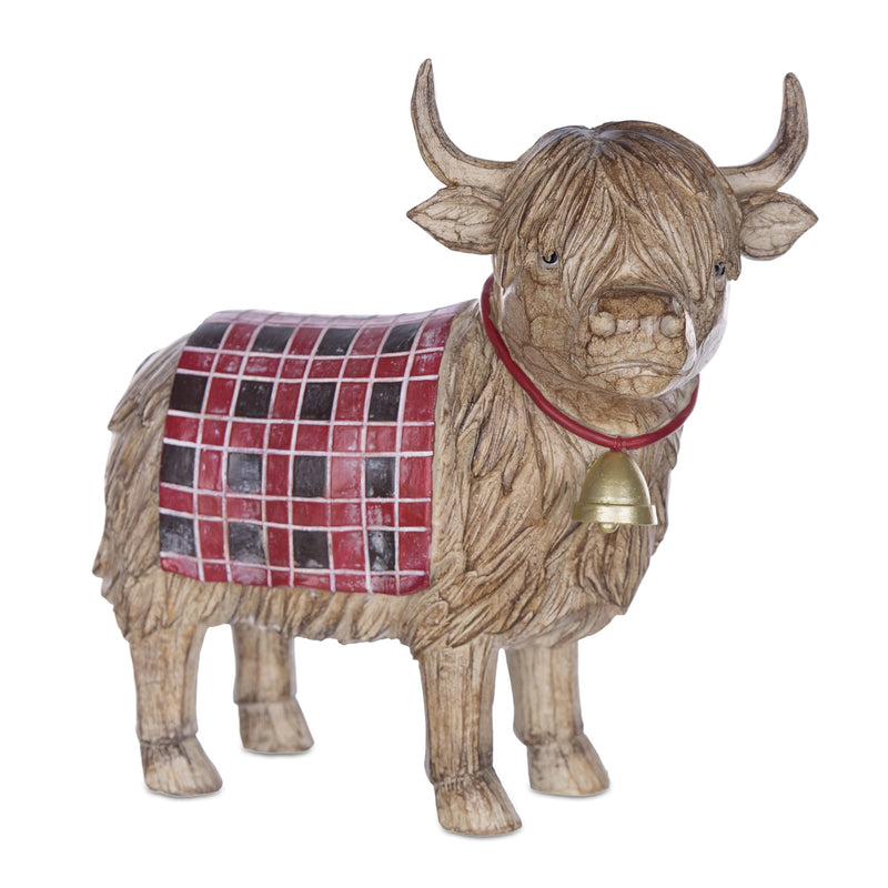 Melrose Highland Cow Winter Figurine (Set of 2)