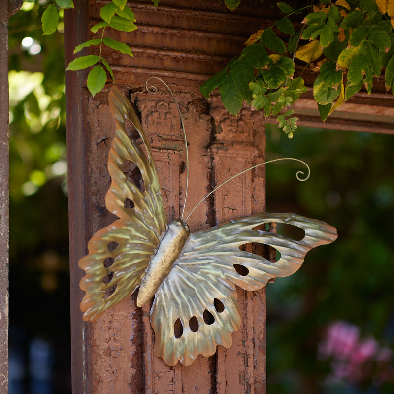 Melrose Distressed Metal Butterfly Wall Hanging (Set of 2)