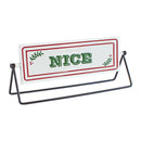 Melrose Reversible Christmas Sentiment Metal Table Sign (Set of 2)