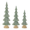 Melrose Glittered Pine Tree (Set of 3)