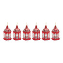 Glittered Glass Lantern Ornament (Set of 6)