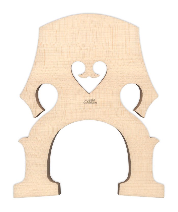 Aubert 1/4 Size 120 mm Medium‑Heart French Bass Bridge – No 20