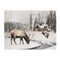 Melrose Wooden Winter Reindeer and Lodge Plaque 17.5"H