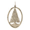 Melrose Etched Metal Pine Tree Ornament (Set of 12)