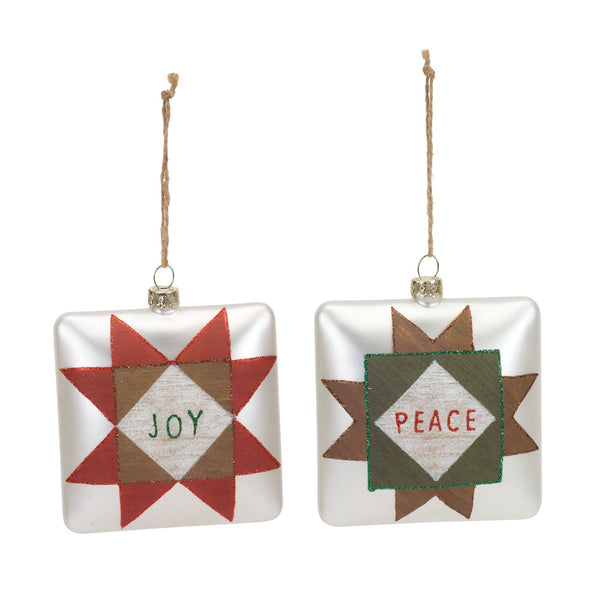 Peace and Joy Ornament (Set of 12)