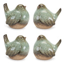 Melrose Ceramic Bird Figurines with Unglazed Accents (Set of 4) Multicolor