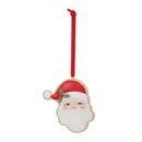Melrose Frosted Santa Cookie Ornament (Set of 12)