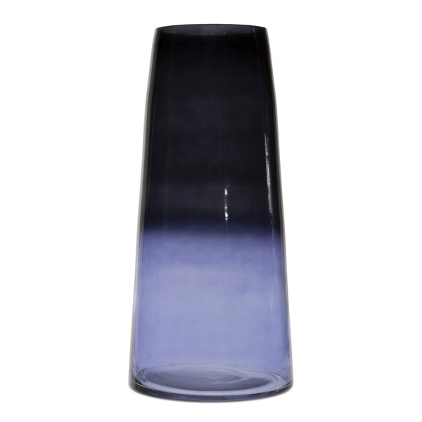 Melrose Blue Soda Lime Glass Vase 12.5"H