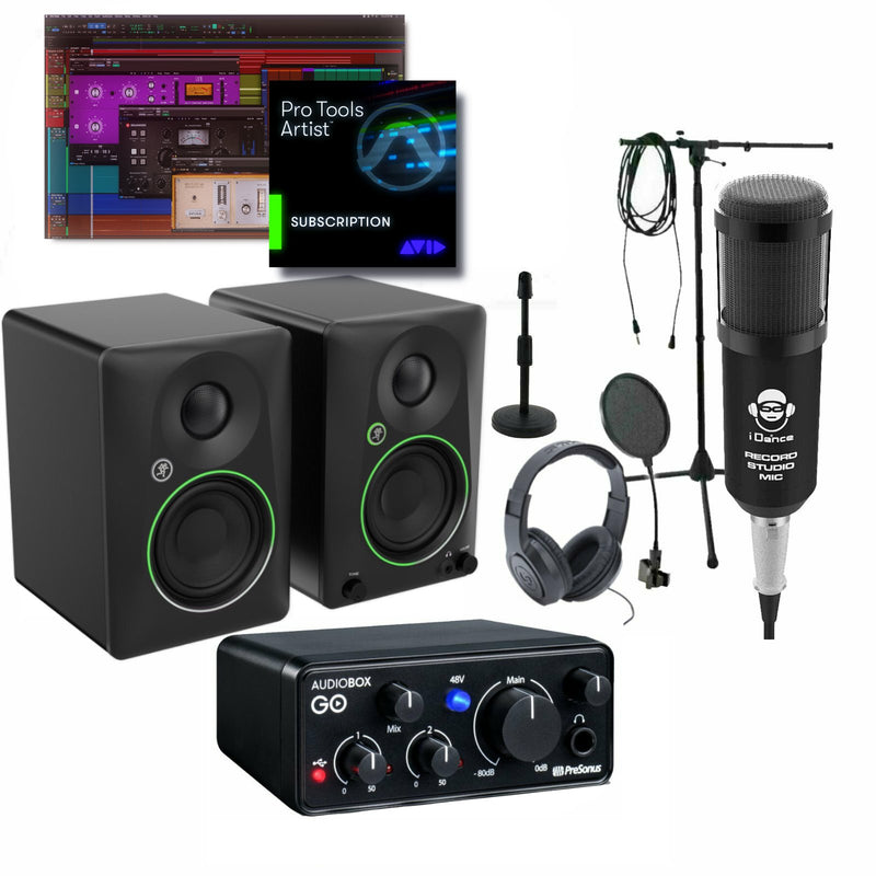 Home Recording Studio Bundle Package w/ Pro Tools Artist - AudioBox GO Mackie