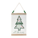 Melrose Wood Beaded Merry Christmas Banner (Set of 2)