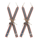 Melrose Wood Ski Ornament (Set of 2)