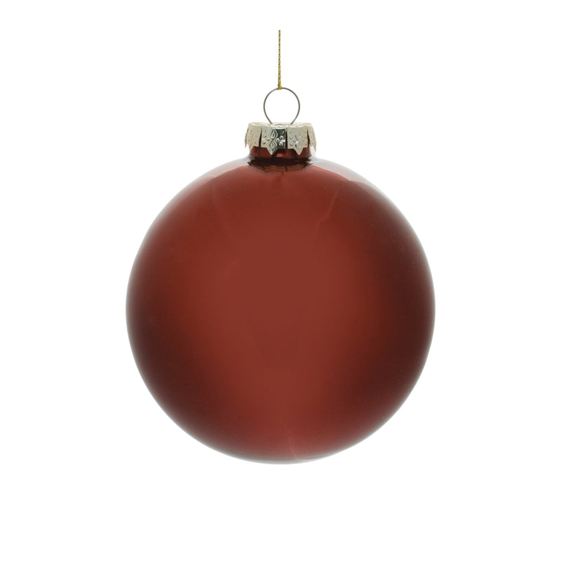 Melrose Red Glass Ball Ornament (Set of 6)