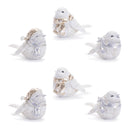 Melrose Glittered Winter Bird with Scarf (Set of 6)