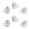 Melrose Glittered Winter Bird with Scarf (Set of 6)