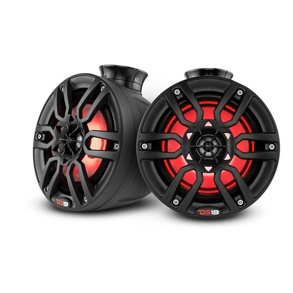 DS18 NXLPS6BK 6.5" Marine Pod Speakers with RGB LED - Black (Pair)